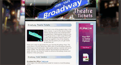 Desktop Screenshot of broadwaytheatretickets.com
