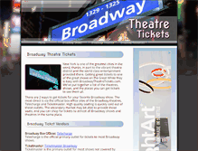 Tablet Screenshot of broadwaytheatretickets.com